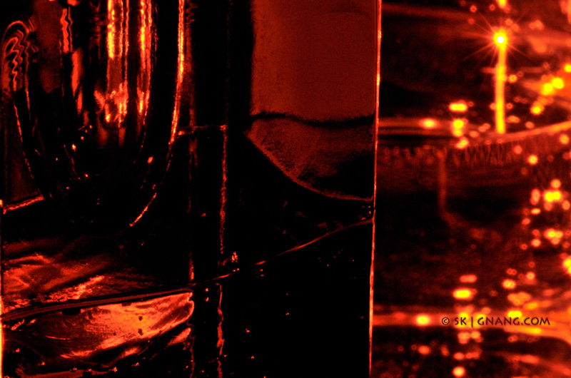 reflection and refraction in glass vases 0730s