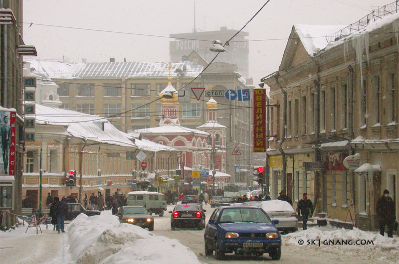 Ten years ago. Snowy day in Moscow downtown_0205_2450